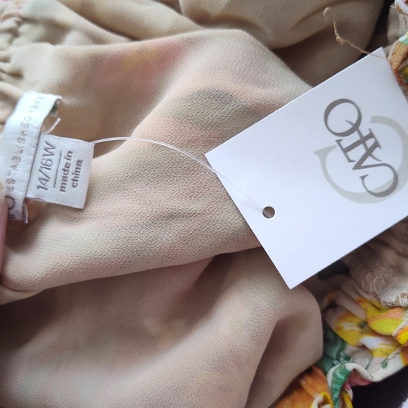 NWT PLUS SIZE BOHO MIXED PRINT  BLOUSE BY CATO SIZE 1X 14/16 - Picture 8 of 9